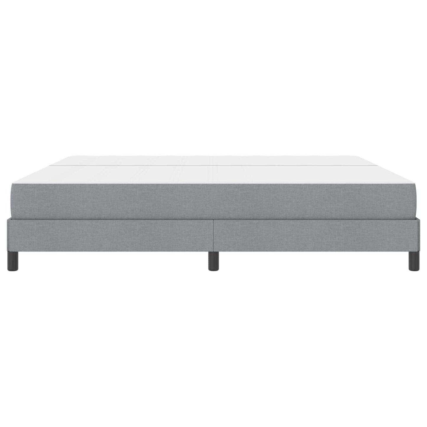 Boxspringbett mit Matratze Hellgrau 200 x 200 cm Stoff