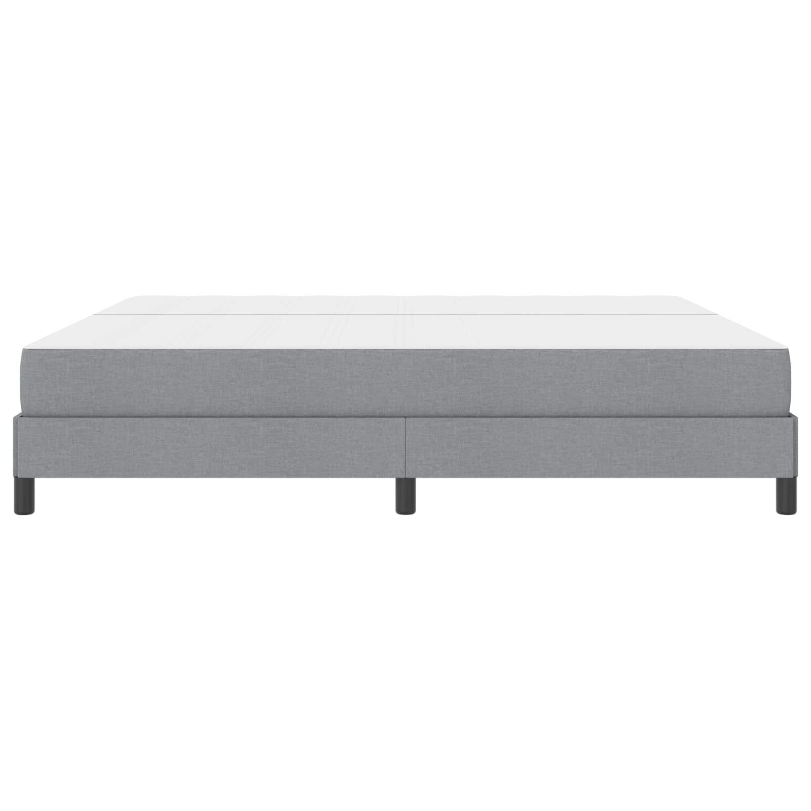 Boxspringbett mit Matratze Hellgrau 200 x 200 cm Stoff