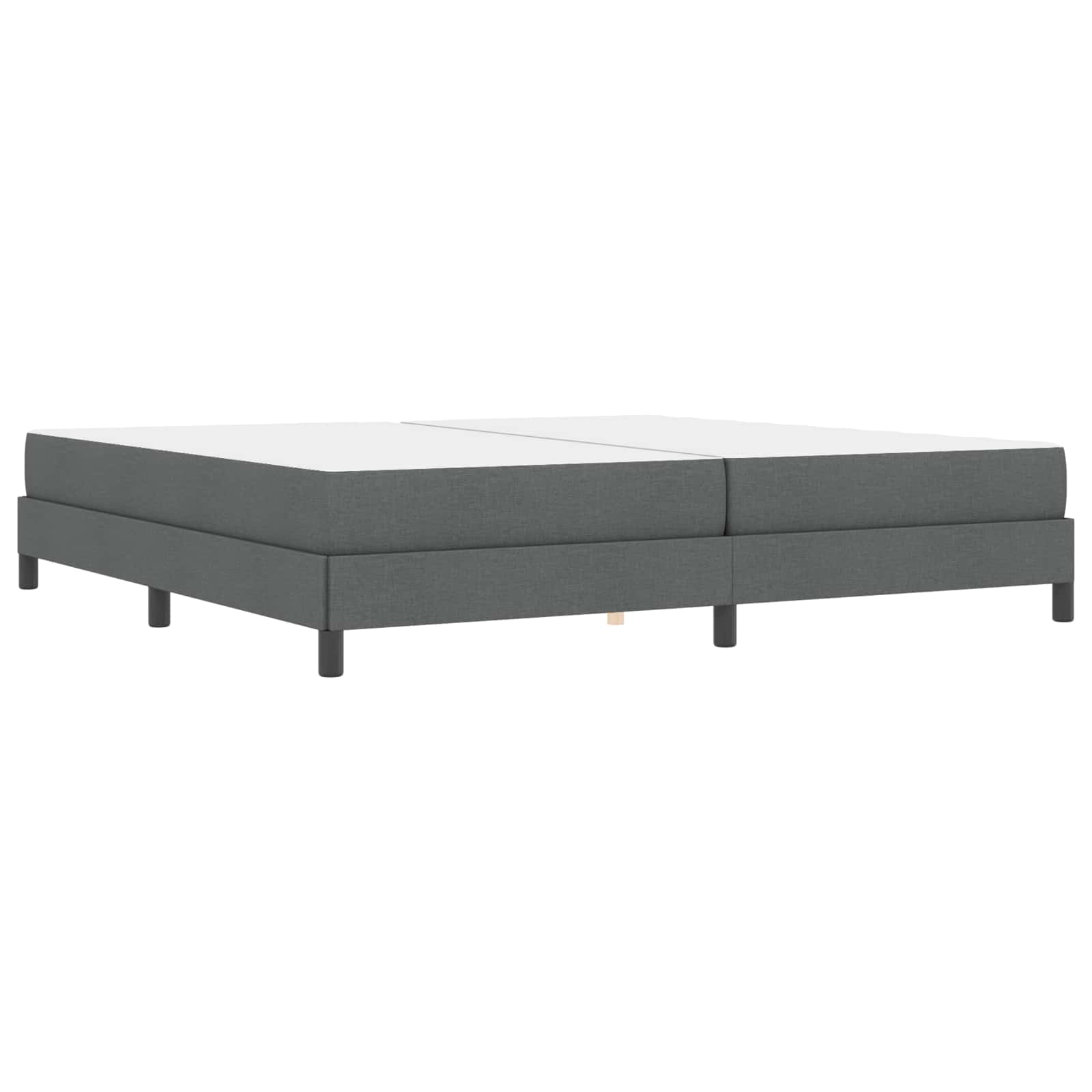 Boxspringbett mit Matratze Dunkelgrau 200 x 200 cm Stoff