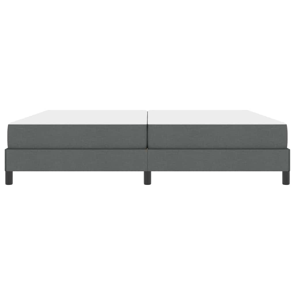 Boxspringbett mit Matratze Dunkelgrau 200 x 200 cm Stoff