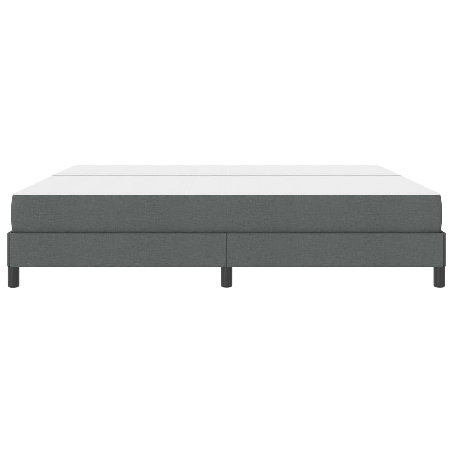 Boxspringbett mit Matratze Dunkelgrau 200 x 200 cm Stoff