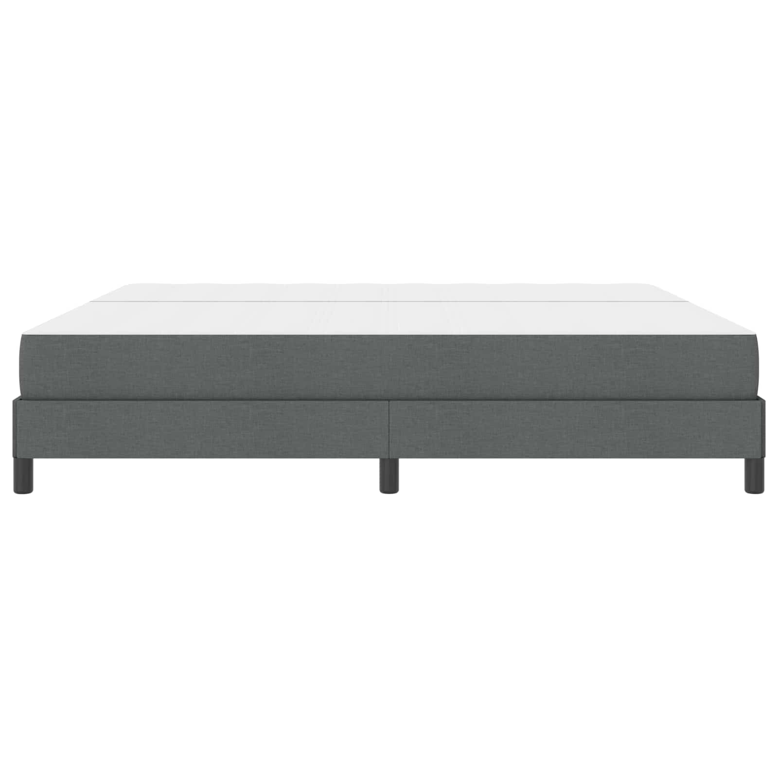 Boxspringbett mit Matratze Dunkelgrau 200 x 200 cm Stoff