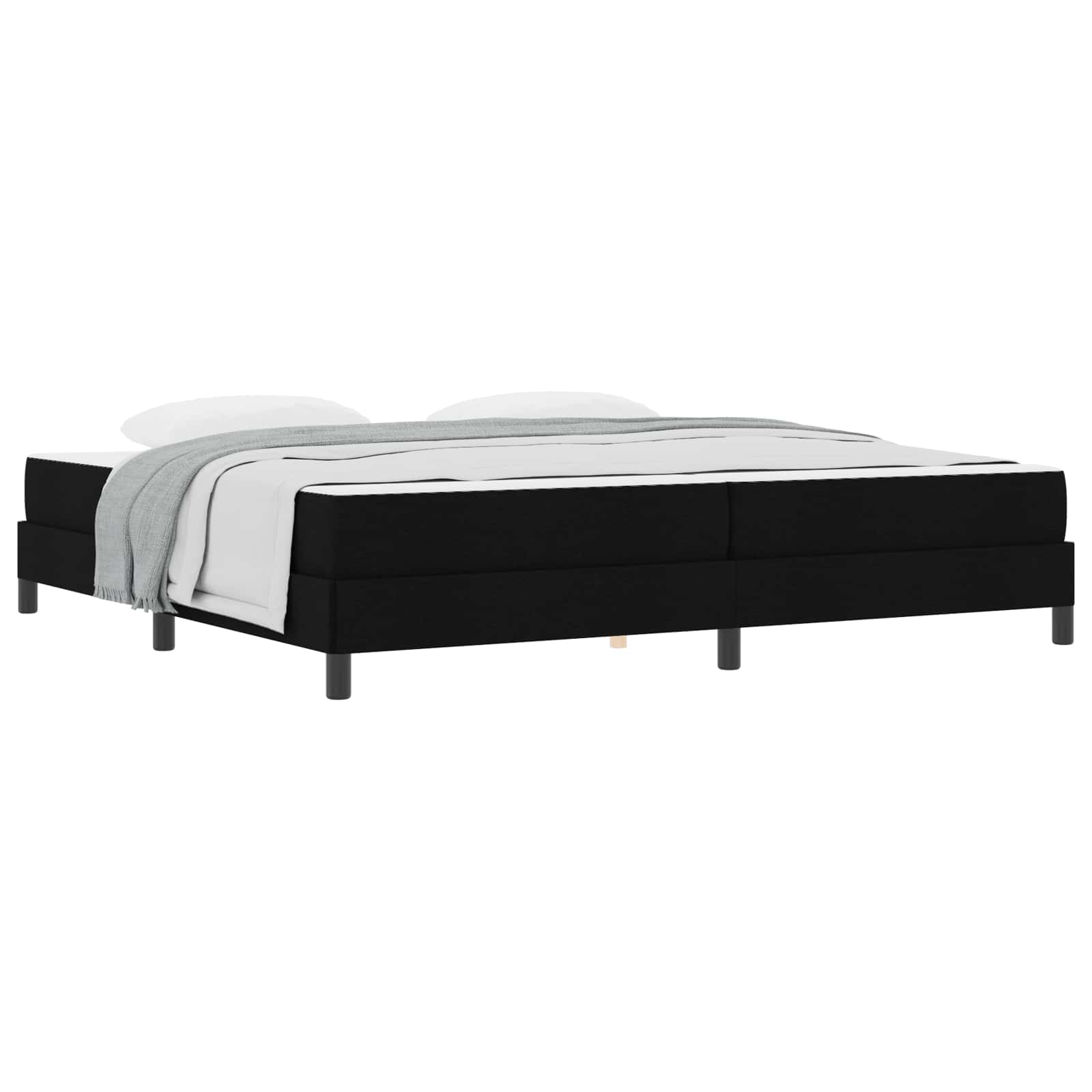 Boxspringbett mit Matratze Schwarz 200 x 200 cm Stoff