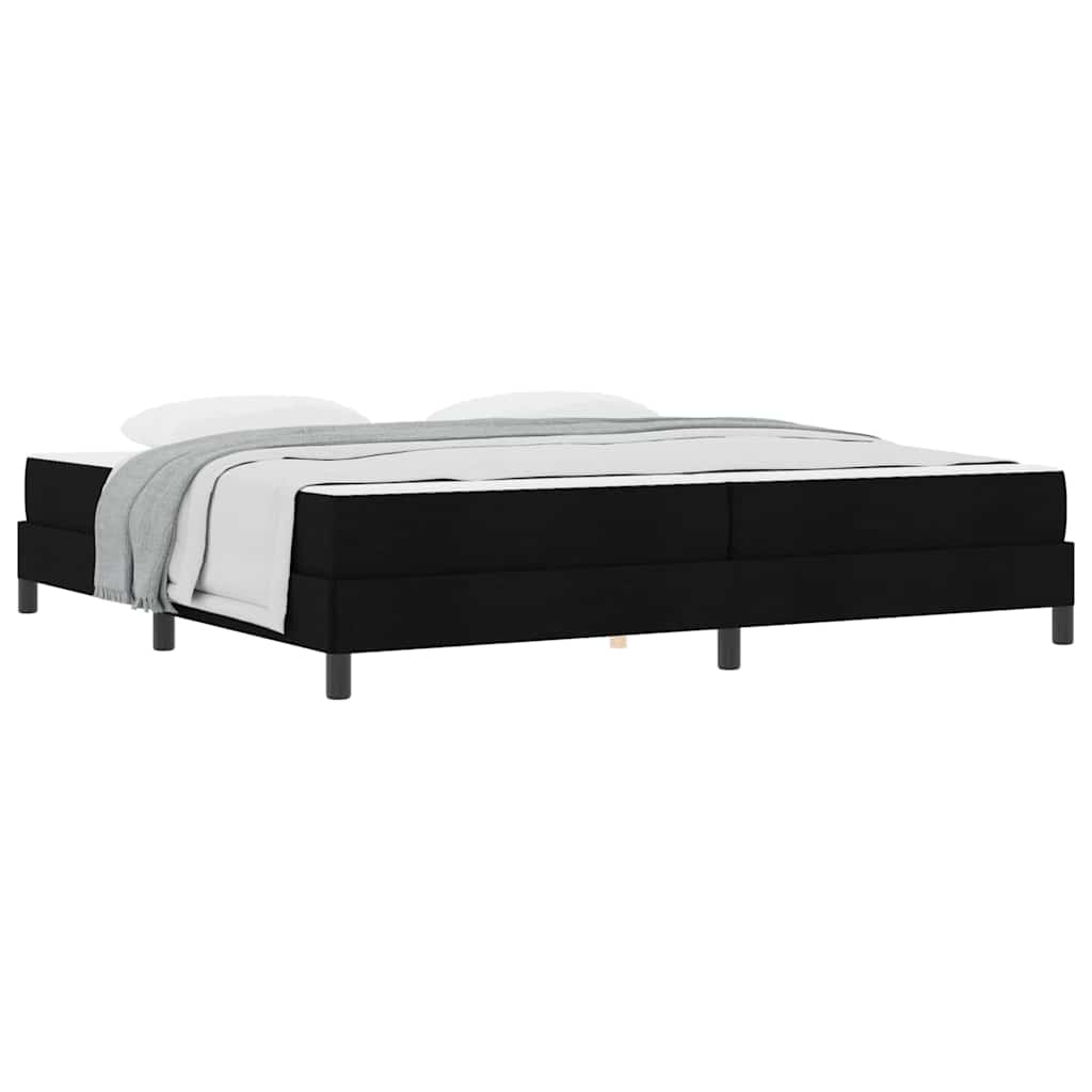 Boxspringbett mit Matratze Schwarz 200 x 200 cm Stoff