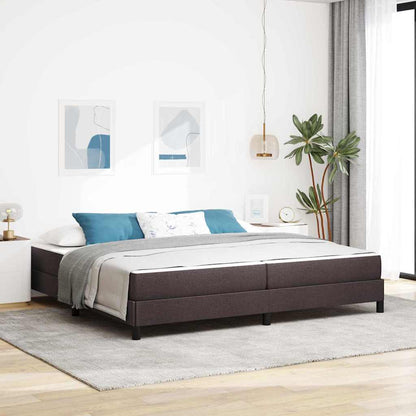 Boxspringbett mit Matratze Dunkelbraun 200 x 200 cm Stoff