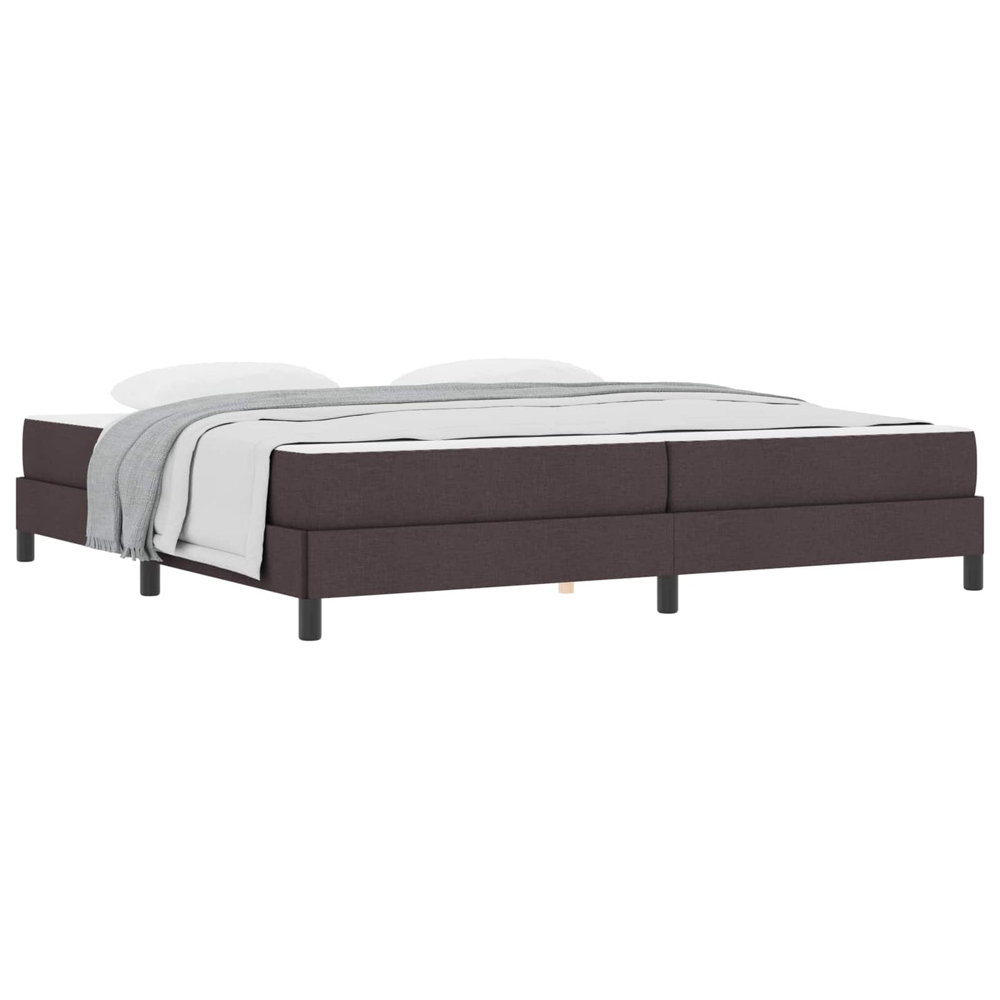 Boxspringbett mit Matratze Dunkelbraun 200 x 200 cm Stoff