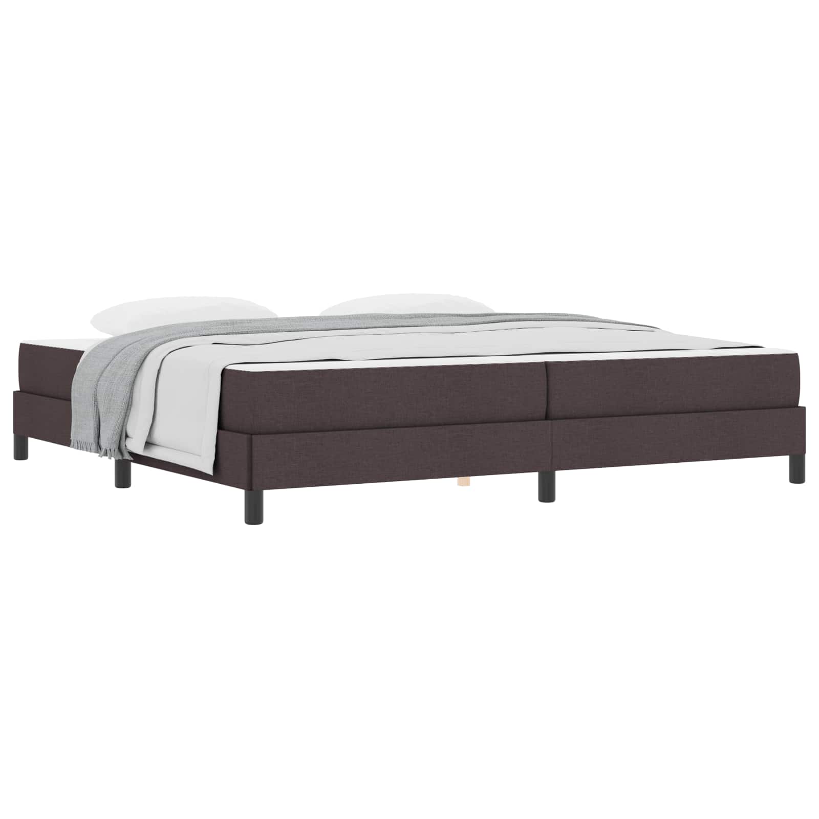 Boxspringbett mit Matratze Dunkelbraun 200 x 200 cm Stoff