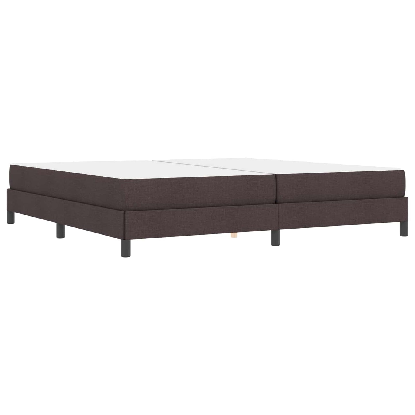 Boxspringbett mit Matratze Dunkelbraun 200 x 200 cm Stoff
