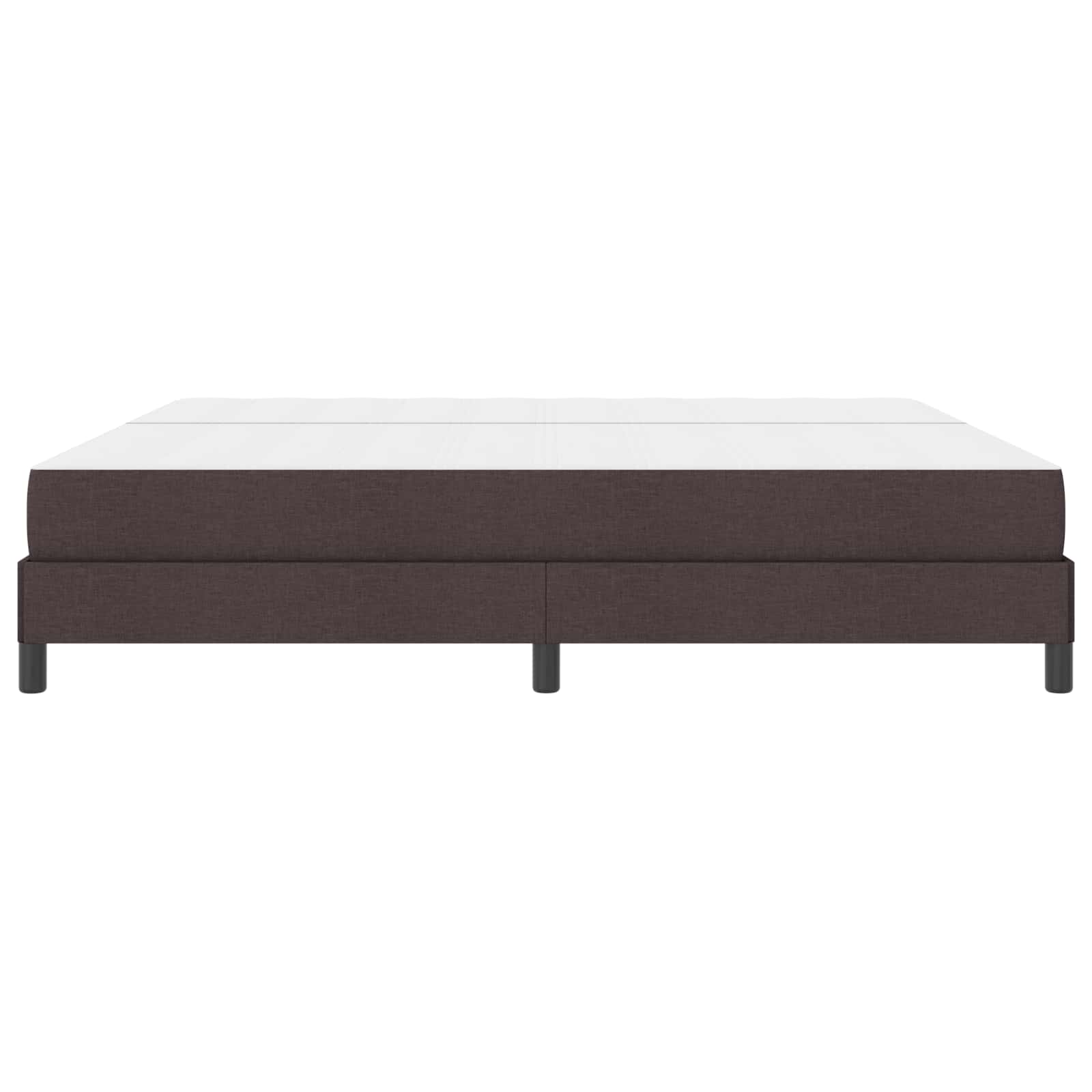Boxspringbett mit Matratze Dunkelbraun 200 x 200 cm Stoff