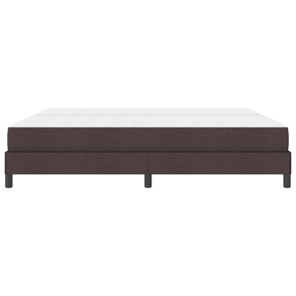Boxspringbett mit Matratze Dunkelbraun 200 x 200 cm Stoff