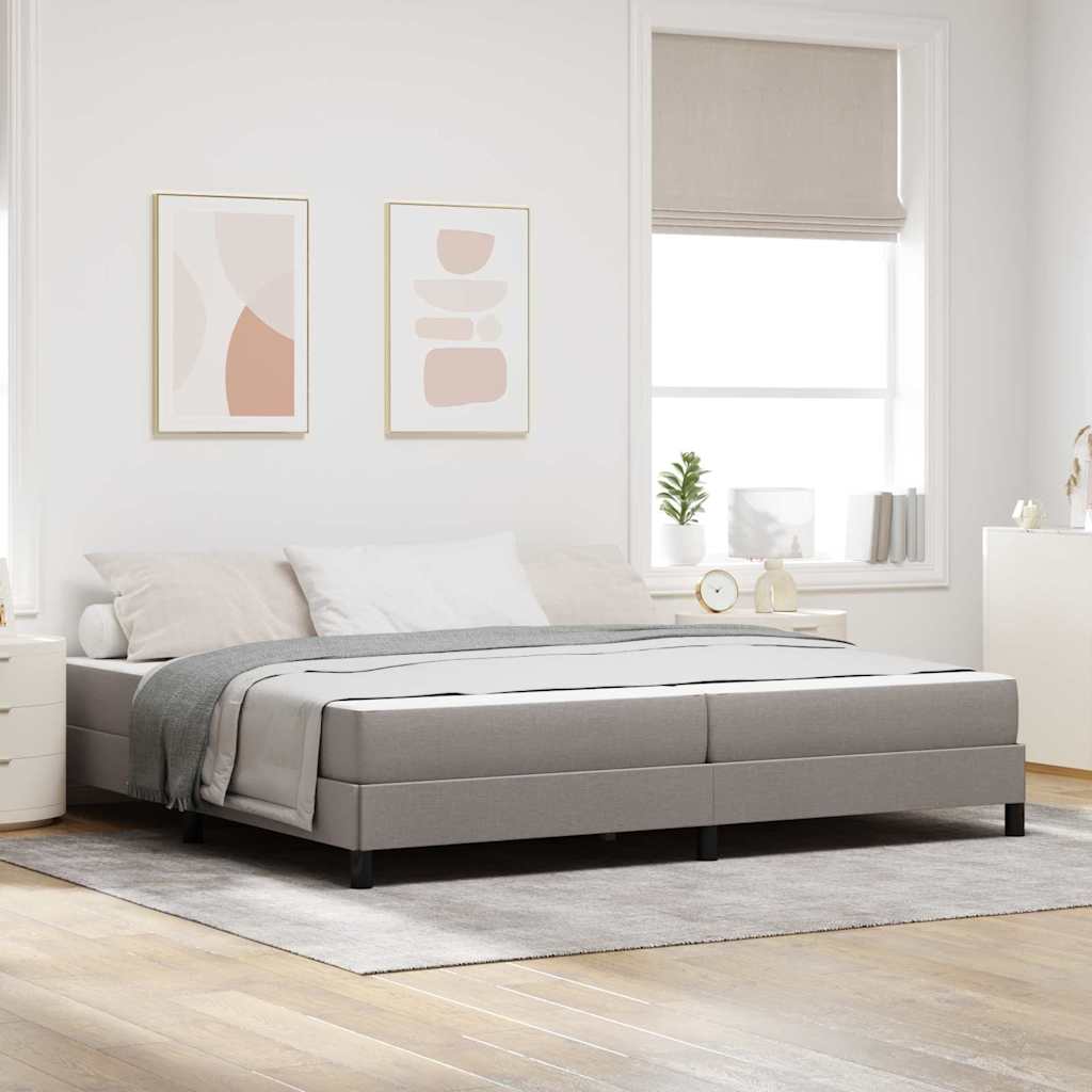 Boxspringbett mit Matratze Taupe 200 x 200 cm Stoff