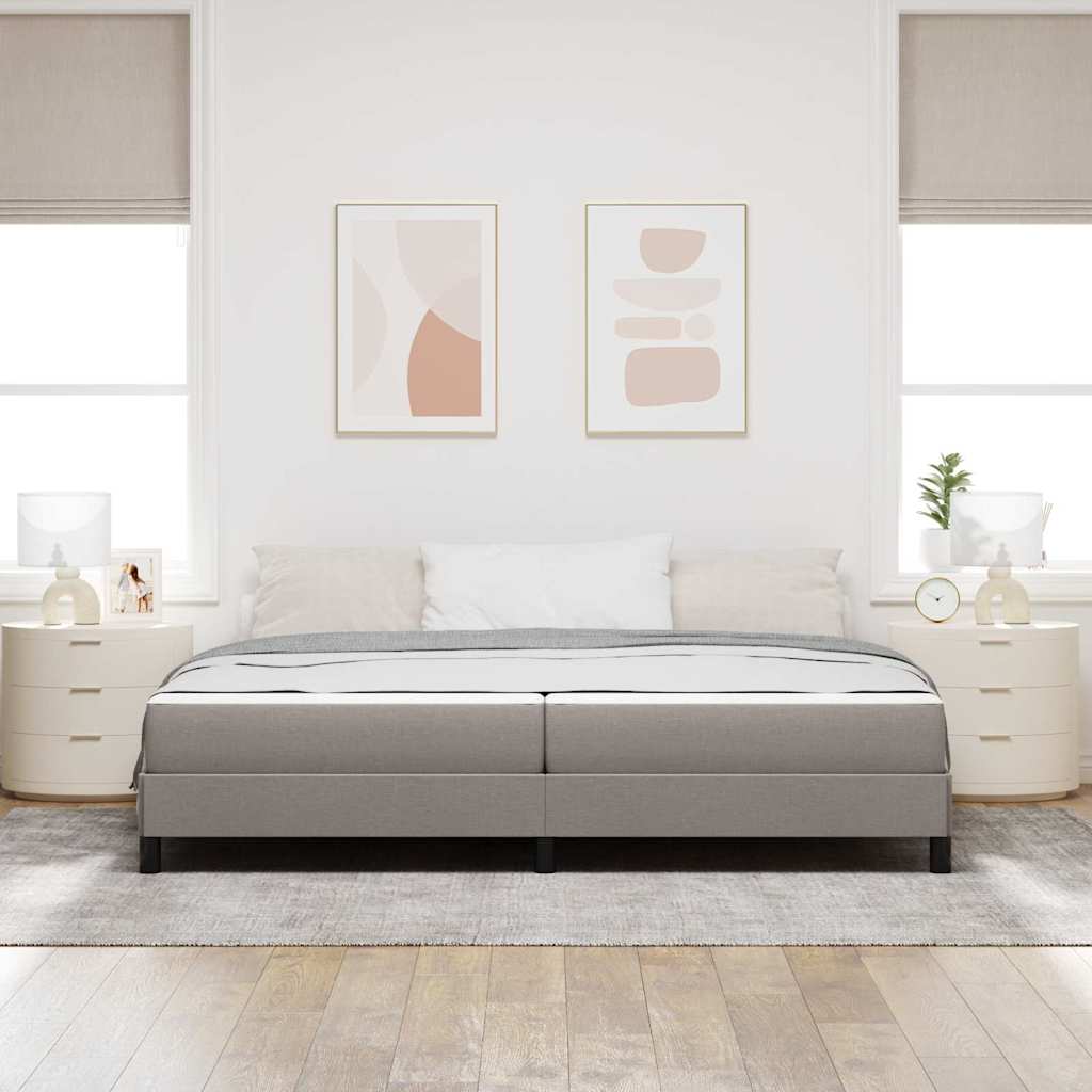 Boxspringbett mit Matratze Taupe 200 x 200 cm Stoff