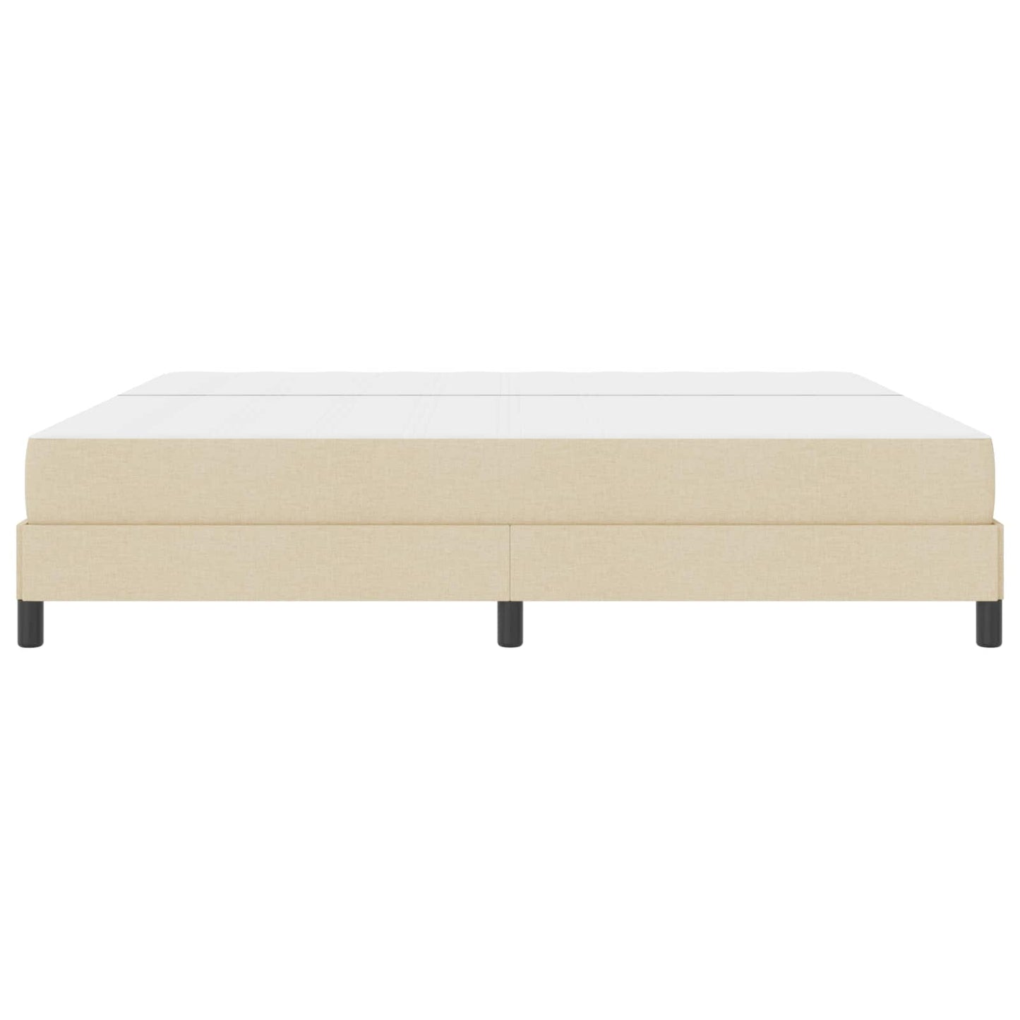 Boxspringbett mit Matratze Creme 200 x 200 cm Stoff