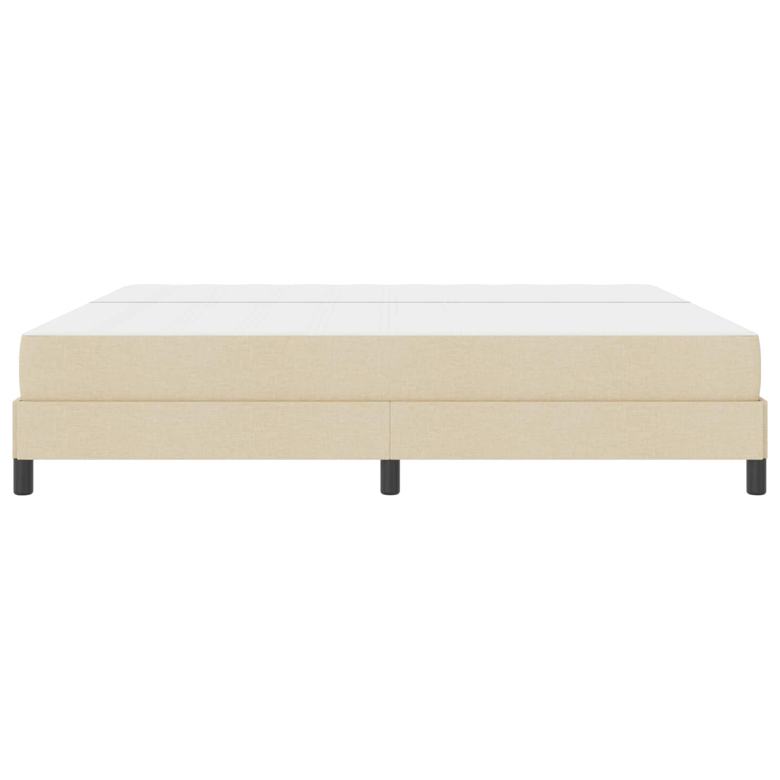 Boxspringbett mit Matratze Creme 200 x 200 cm Stoff