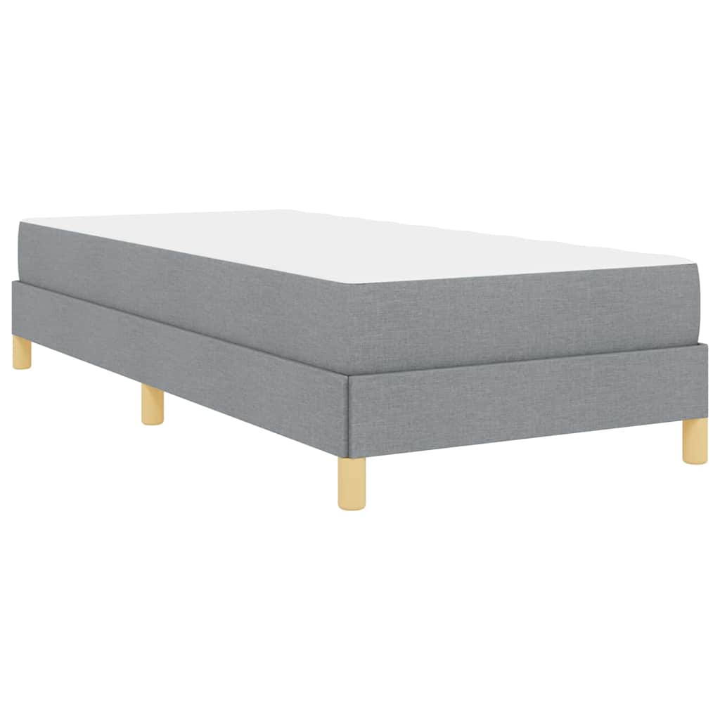 Boxspringbett mit Matratze Hellgrau 80 x 200 cm Stoff