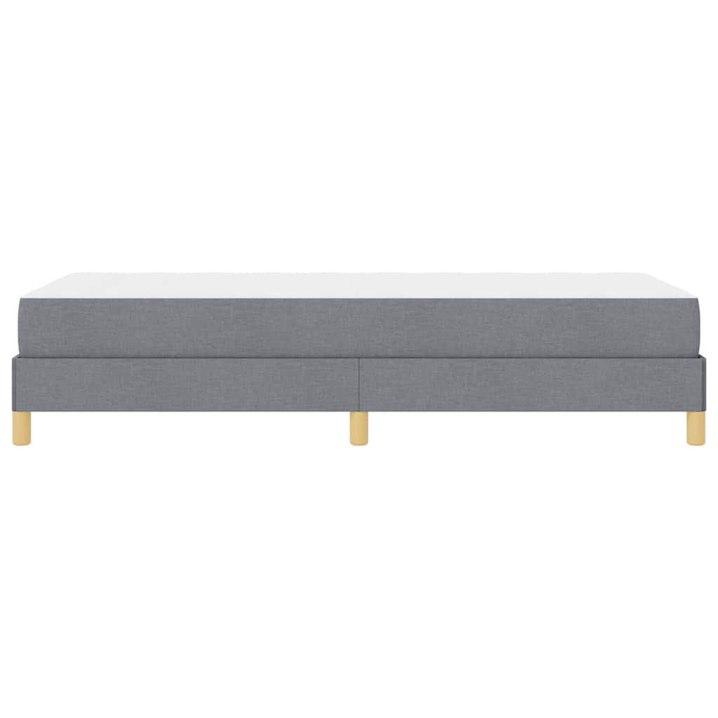 Boxspringbett mit Matratze Hellgrau 80 x 200 cm Stoff