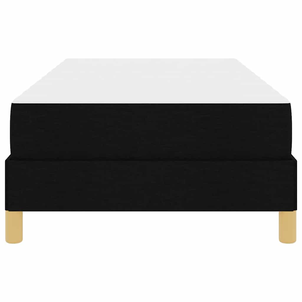 Boxspringbett mit Matratze Schwarz 80 x 200 cm Stoff