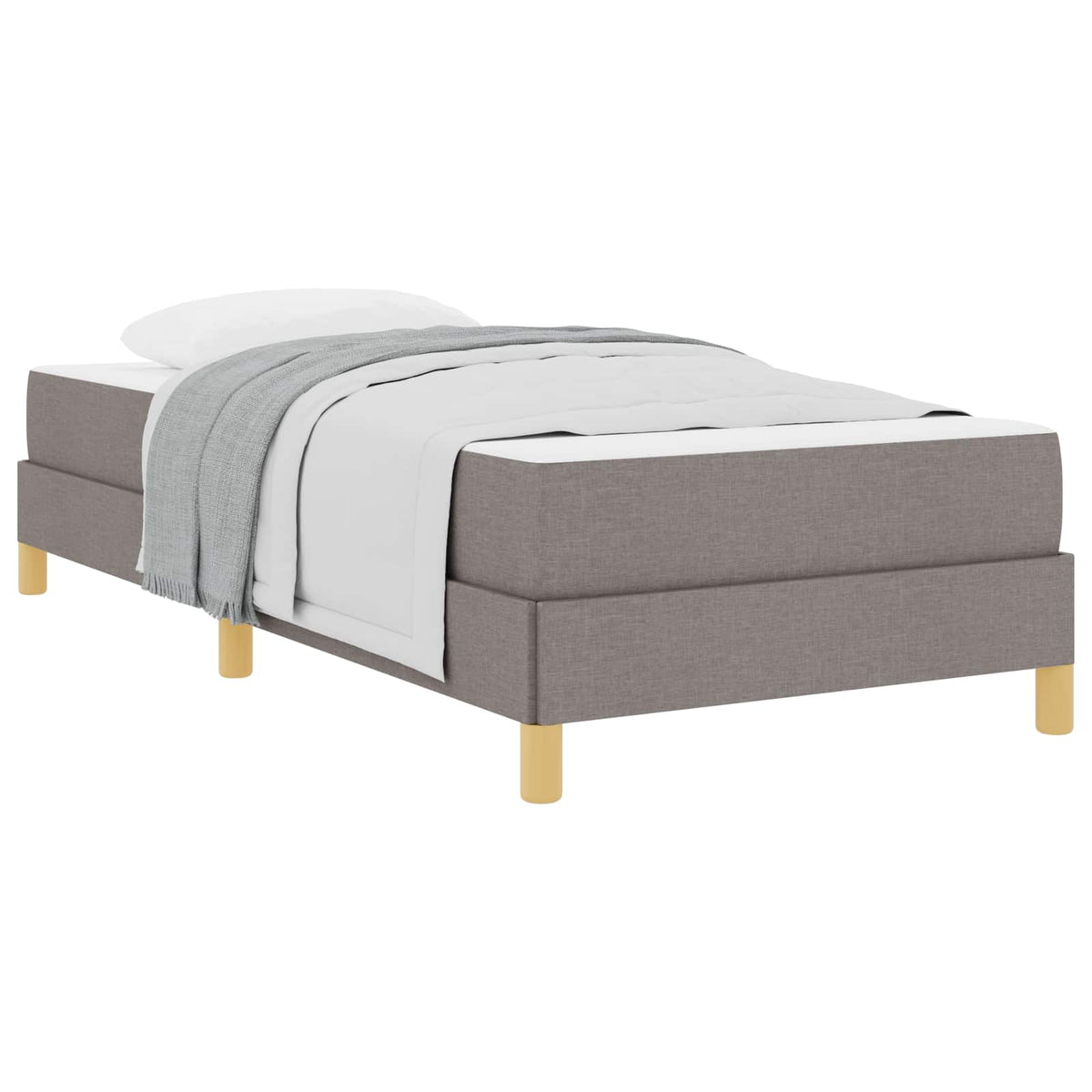 Boxspringbett mit Matratze Taupe 80 x 200 cm Stoff