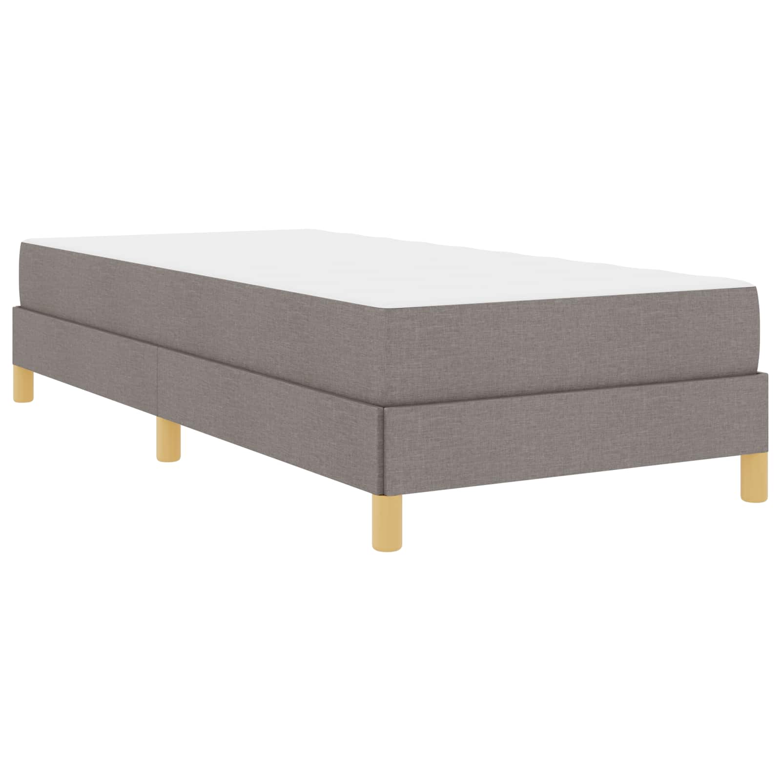 Boxspringbett mit Matratze Taupe 80 x 200 cm Stoff