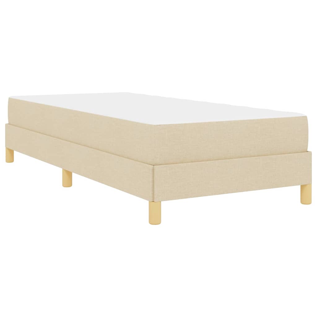 Boxspringbett mit Matratze Creme 80 x 200 cm Stoff