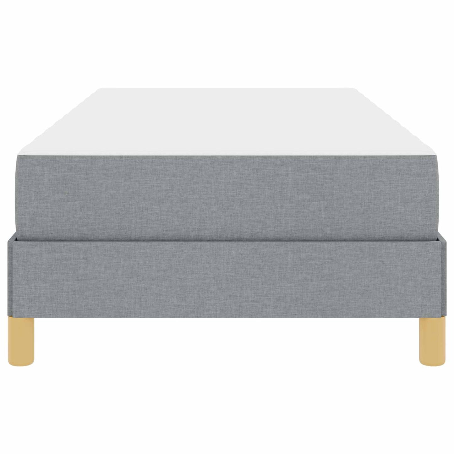Boxspringbett mit Matratze Hellgrau 90 x 190 cm Stoff