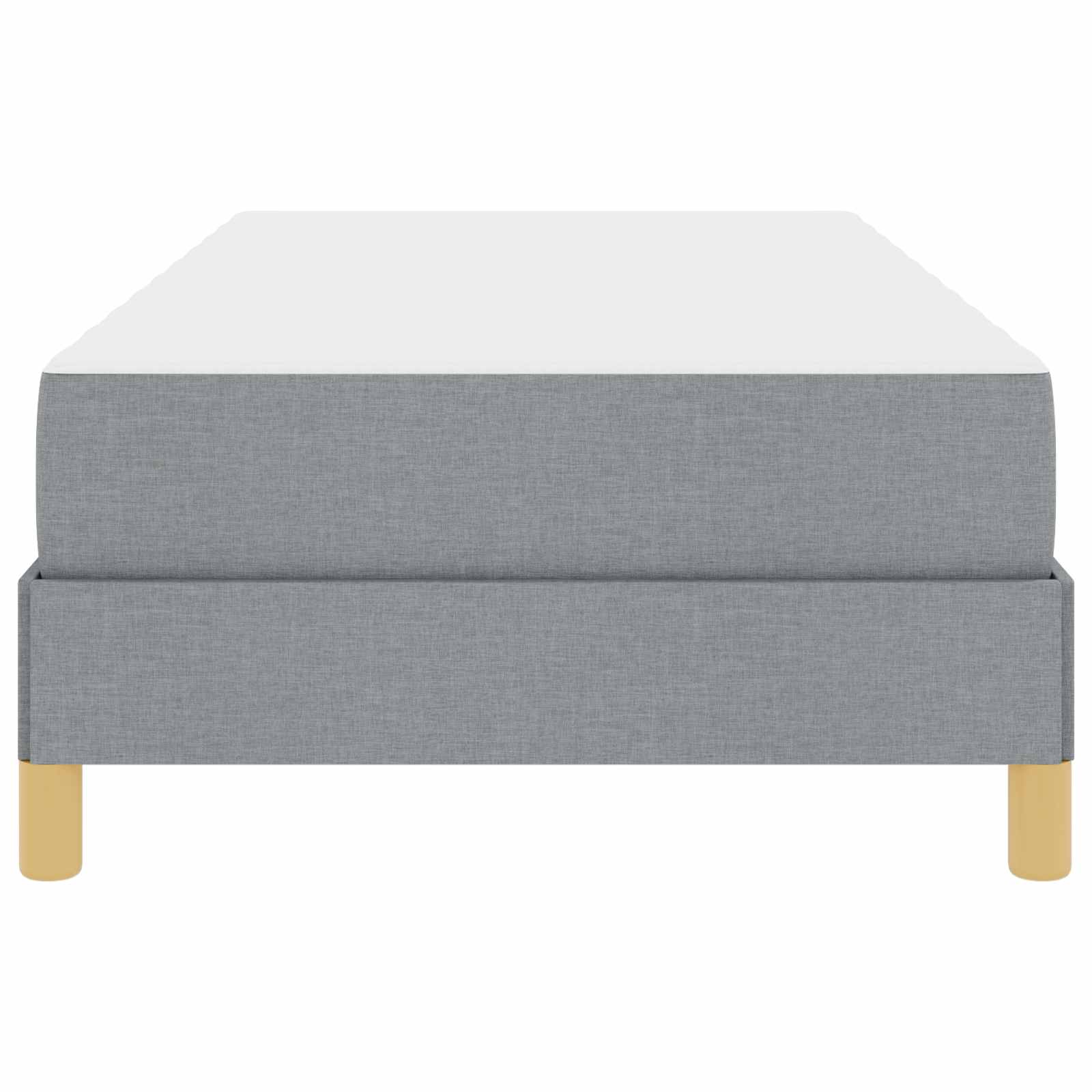 Boxspringbett mit Matratze Hellgrau 90 x 190 cm Stoff