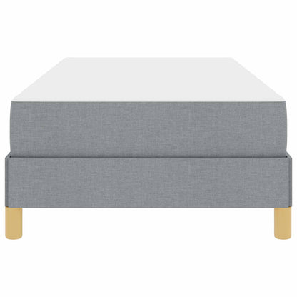 Boxspringbett mit Matratze Hellgrau 90 x 190 cm Stoff