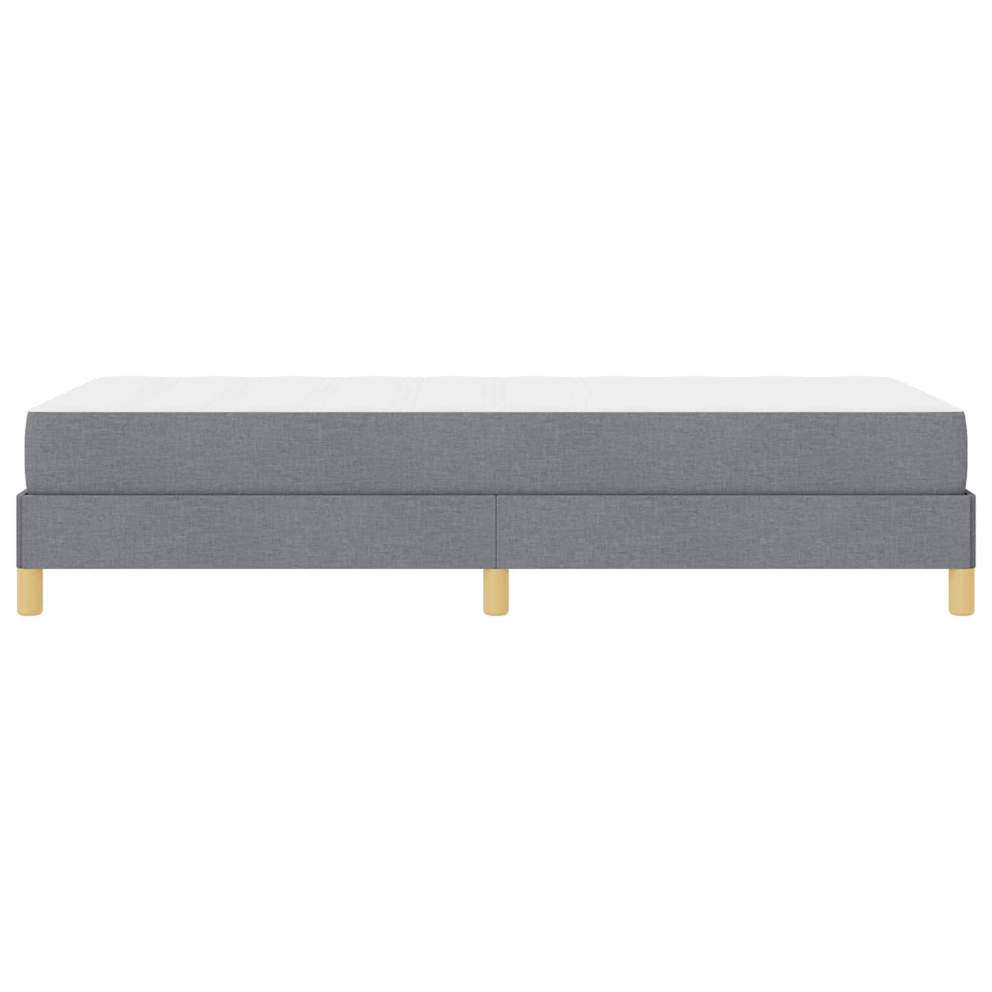 Boxspringbett mit Matratze Hellgrau 90 x 190 cm Stoff