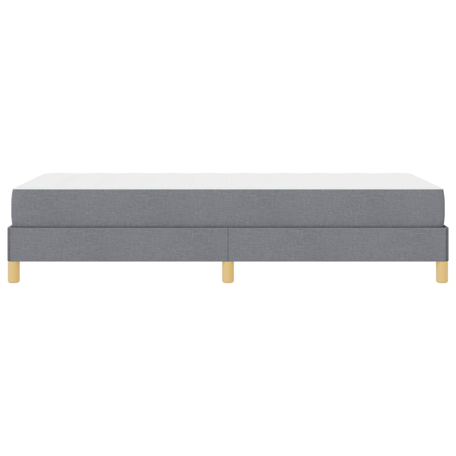 Boxspringbett mit Matratze Hellgrau 90 x 190 cm Stoff