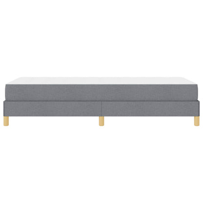Boxspringbett mit Matratze Hellgrau 90 x 190 cm Stoff