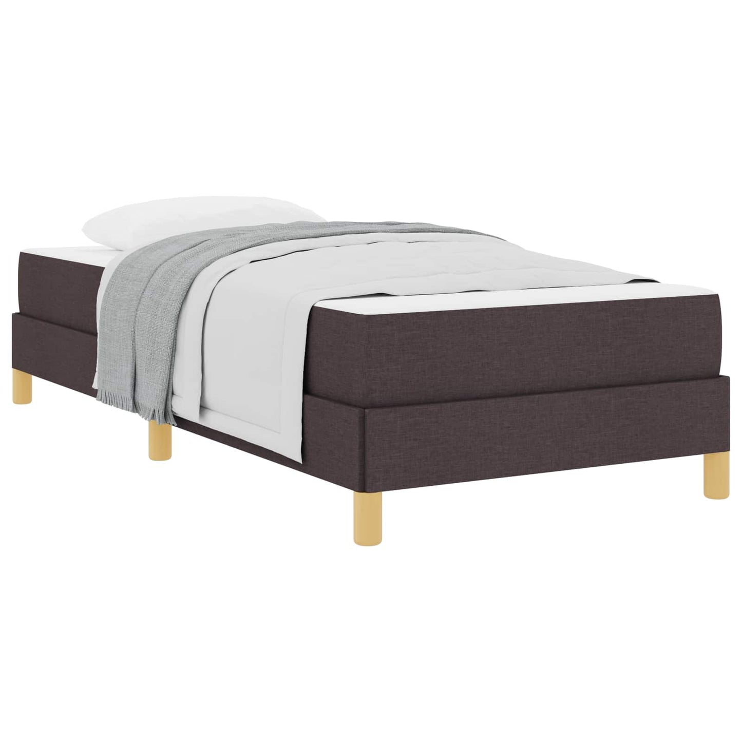 Boxspringbett mit Matratze Dunkelbraun 90 x 190 cm Stoff