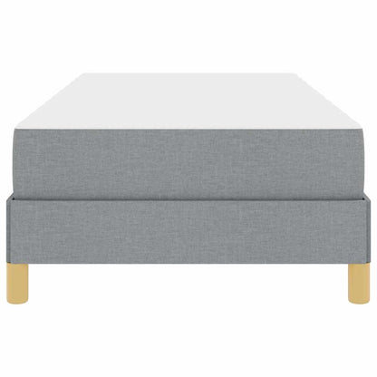 Boxspringbett mit Matratze Hellgrau 90 x 200 cm Stoff