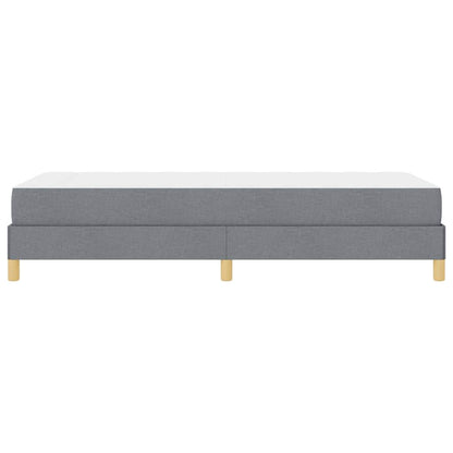 Boxspringbett mit Matratze Hellgrau 90 x 200 cm Stoff