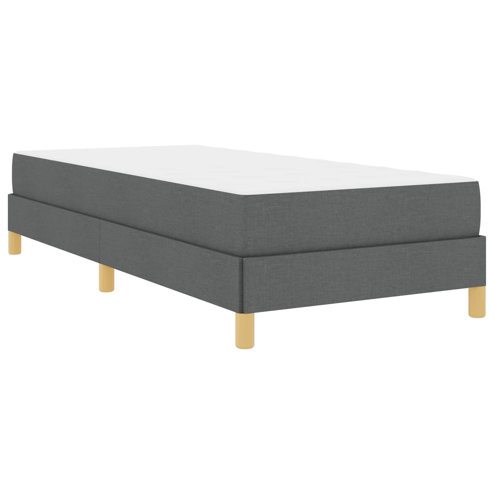 Boxspringbett mit Matratze Dunkelgrau 90 x 200 cm Stoff