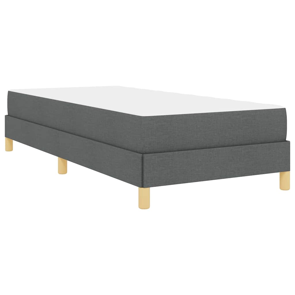 Boxspringbett mit Matratze Dunkelgrau 90 x 200 cm Stoff