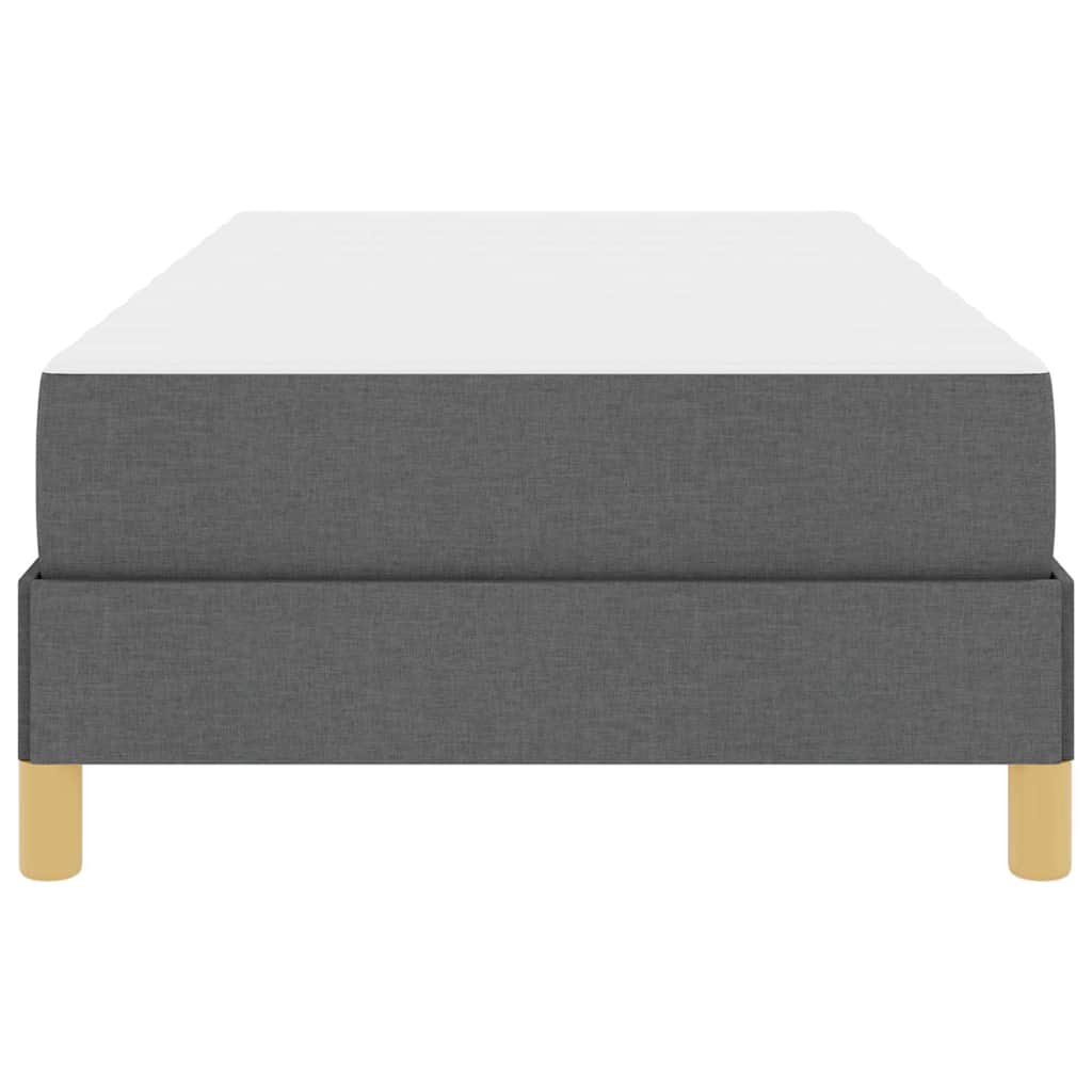 Boxspringbett mit Matratze Dunkelgrau 90 x 200 cm Stoff