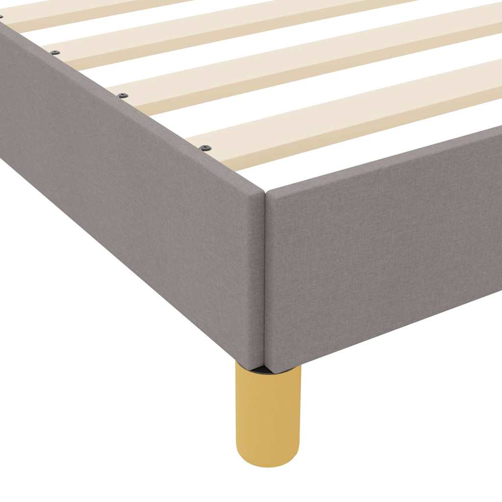 Boxspringbett mit Matratze Taupe 90 x 200 cm Stoff