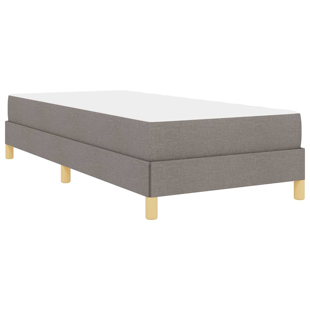 Boxspringbett mit Matratze Taupe 90 x 200 cm Stoff
