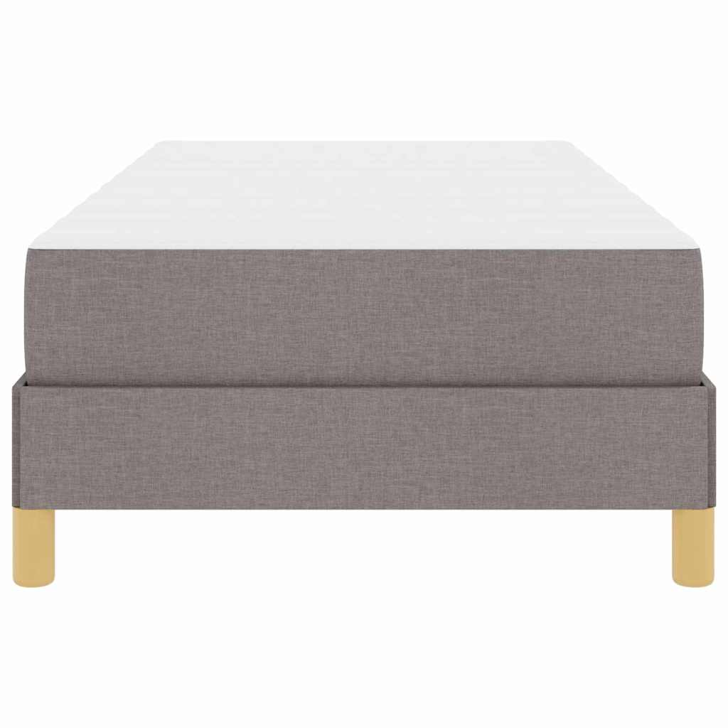Boxspringbett mit Matratze Taupe 90 x 200 cm Stoff