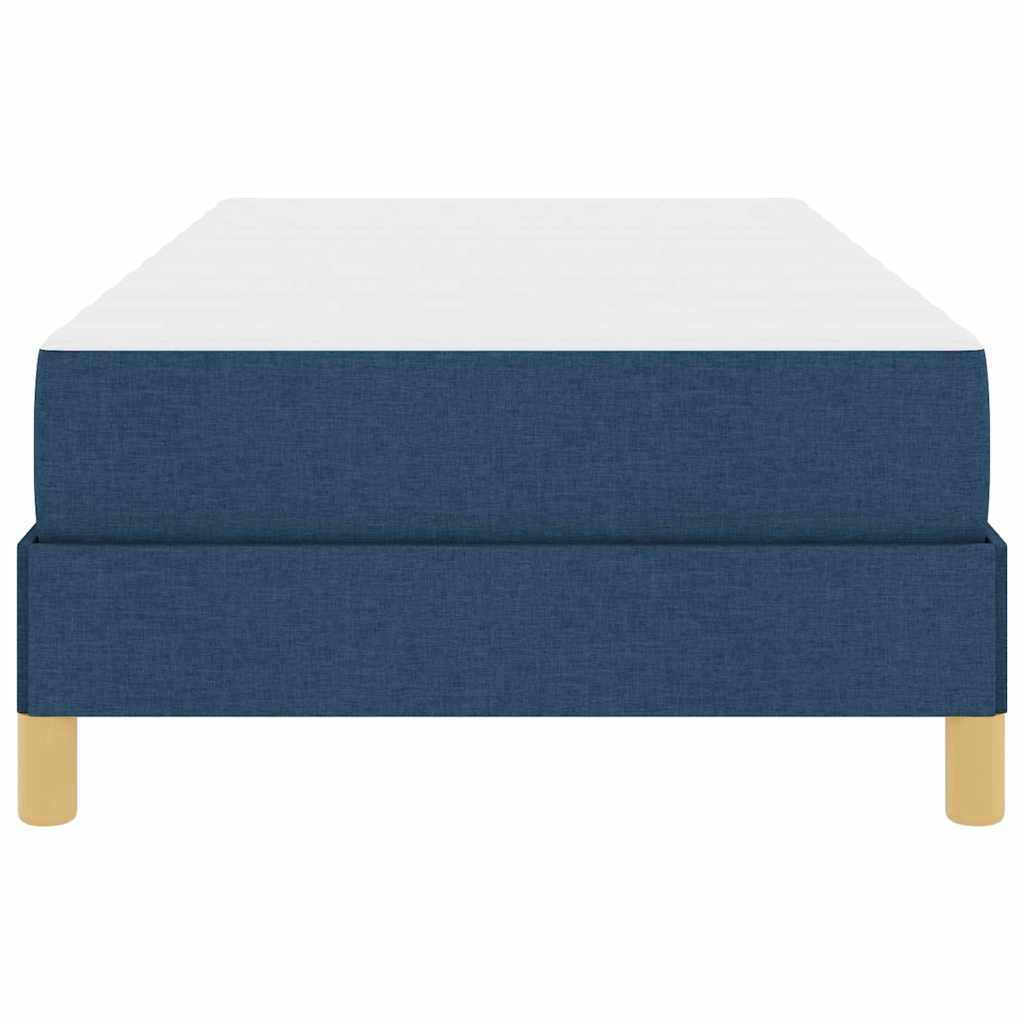 Boxspringbett mit Matratze Blau 90 x 200 cm Stoff