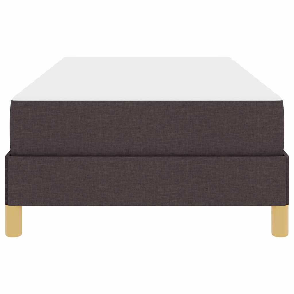 Boxspringbett Braun 100 x 200 cm Stoff, Ingenieurholz