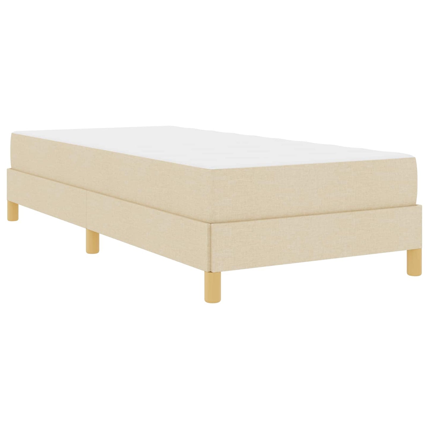 Boxspringbett mit Matratze Creme 100 x 200 cm Stoff