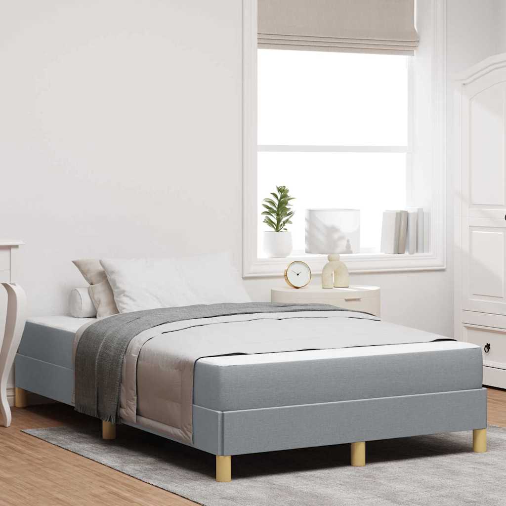 Boxspringbett mit Matratze Hellgrau 120 x 190 cm Stoff