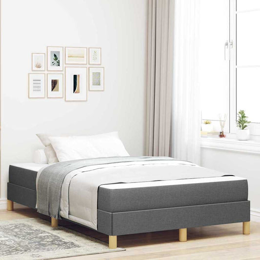 Boxspringbett Dunkelgrau, Braun 120 x 190 cm