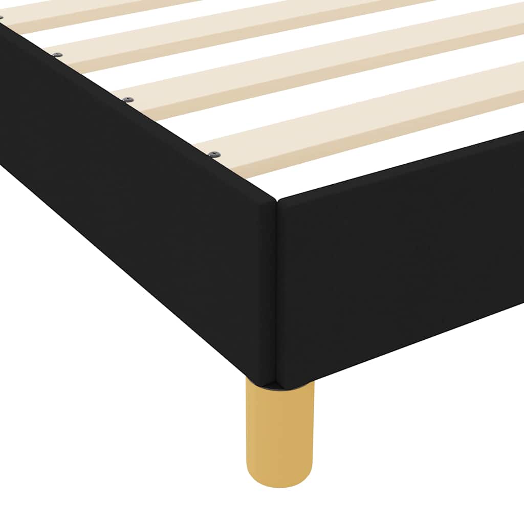 Boxspringbett mit Matratze Schwarz 120 x 190 cm Stoff