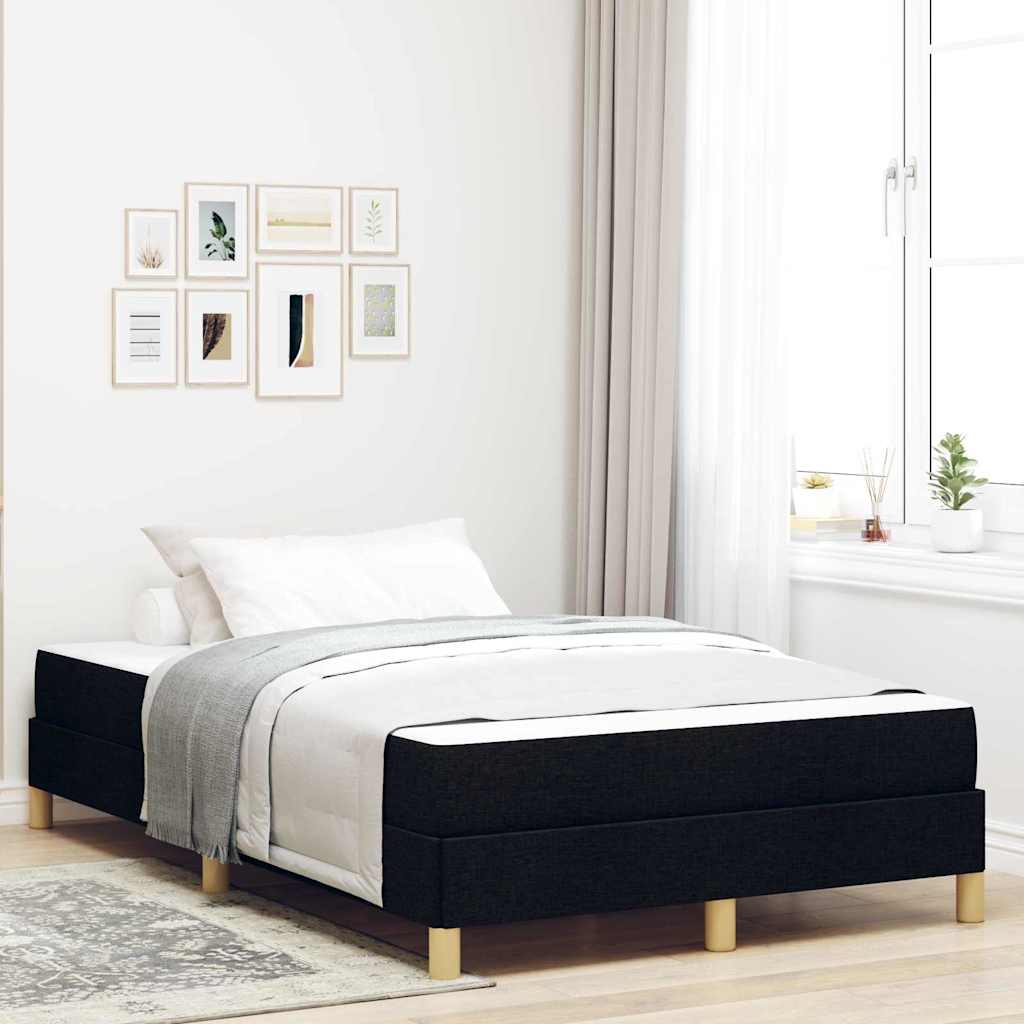 Boxspringbett mit Matratze Schwarz 120 x 190 cm Stoff