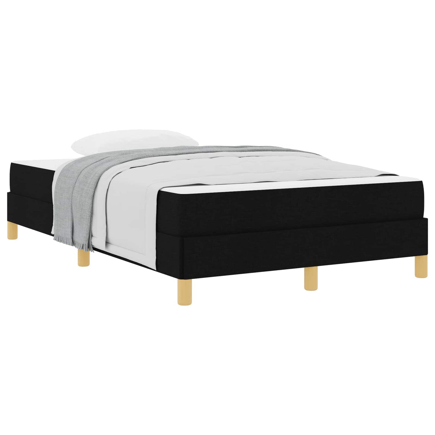 Boxspringbett mit Matratze Schwarz 120 x 190 cm Stoff
