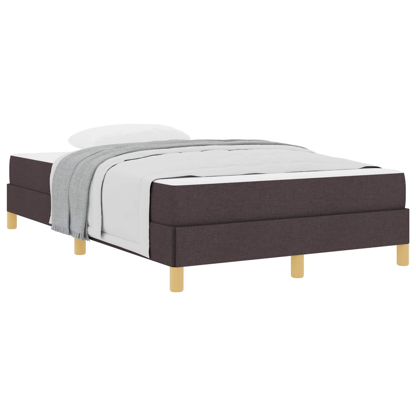 Boxspringbett mit Matratze Dunkelbraun 120 x 190 cm Stoff