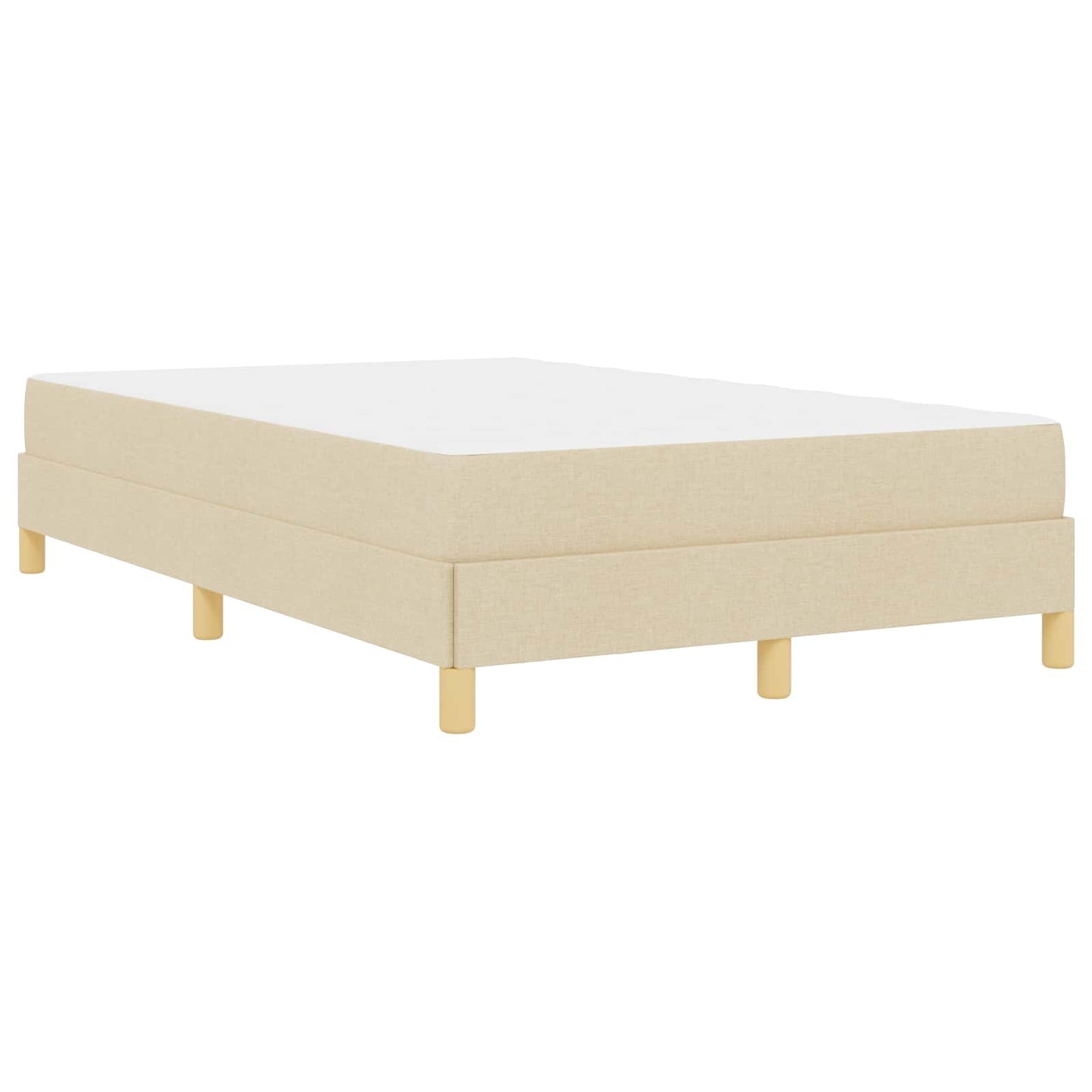 Boxspringbett mit Matratze Creme 120 x 190 cm Stoff