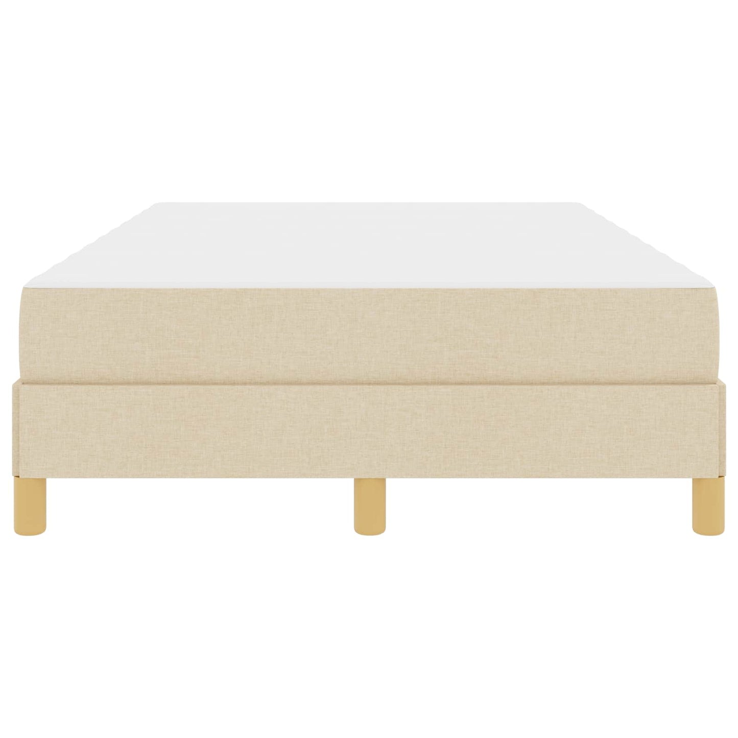 Boxspringbett mit Matratze Creme 120 x 190 cm Stoff